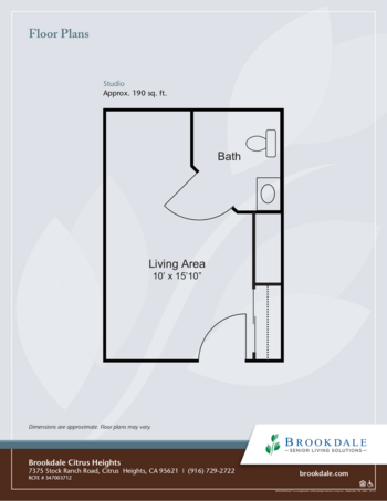 Floorplan of Brookdale Citrus Heights, Assisted Living, Citrus Heights, CA 1