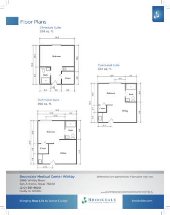 Floorplan of Brookdale Medical Center Whitby, Assisted Living, San Antonio, TX 1