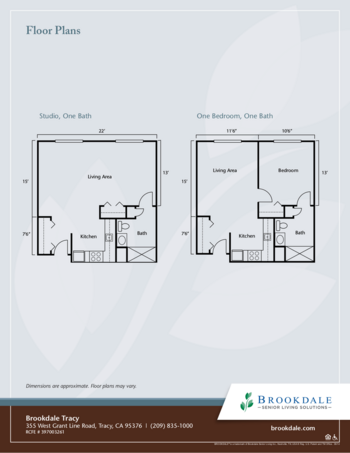 Floorplan of Brookdale Tracy, Assisted Living, Tracy, CA 1