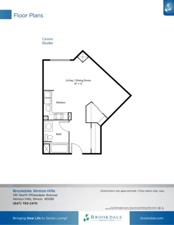 Floorplan of Brookdale Vernon Hills, Assisted Living, Vernon Hills, IL 2