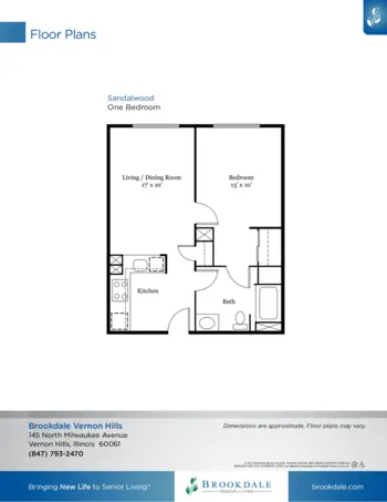Floorplan of Brookdale Vernon Hills, Assisted Living, Vernon Hills, IL 7