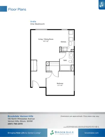 Floorplan of Brookdale Vernon Hills, Assisted Living, Vernon Hills, IL 8