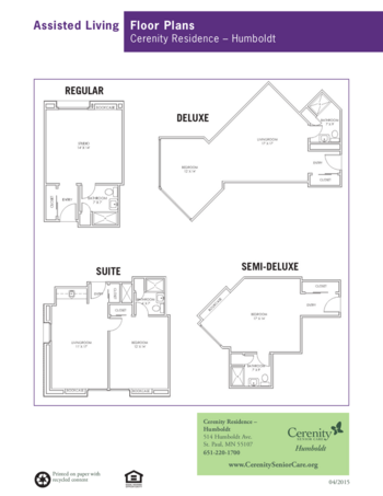 Floorplan of Cerenity Humboldt, Assisted Living, Memory Care, Saint Paul, MN 1