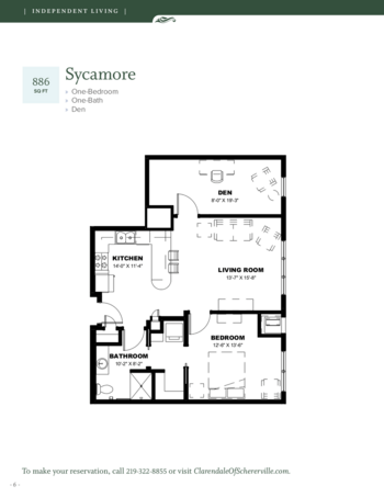Floorplan of Clarendale of Schererville, Assisted Living, Schererville, IN 3