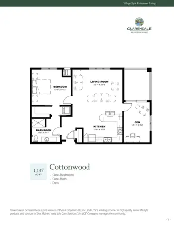 Floorplan of Clarendale of Schererville, Assisted Living, Schererville, IN 6