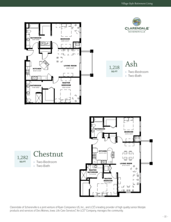 Floorplan of Clarendale of Schererville, Assisted Living, Schererville, IN 8