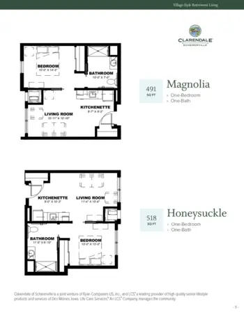 Floorplan of Clarendale of Schererville, Assisted Living, Schererville, IN 11