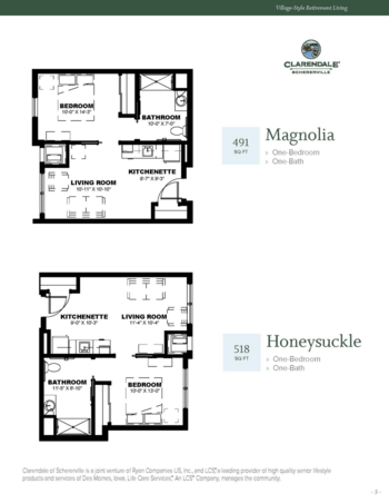 Floorplan of Clarendale of Schererville, Assisted Living, Schererville, IN 19