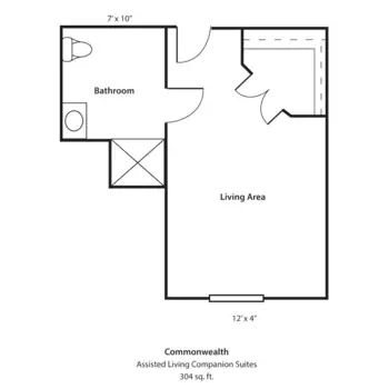 Floorplan of Commonwealth Senior Living at King's Grant House, Assisted Living, Memory Care, Va Beach, VA 3