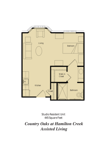 Floorplan of Country Oaks at Hamilton Creek, Assisted Living, Burnet, TX 3