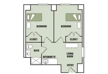 Floorplan of Heartfields at Cary, Assisted Living, Cary, NC 1