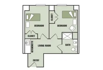 Floorplan of Heartfields at Cary, Assisted Living, Cary, NC 2