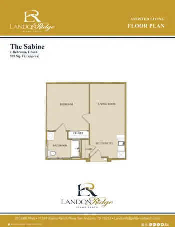 Floorplan of Landon Ridge - Alamo Ranch, Assisted Living, San Antonio, TX 11