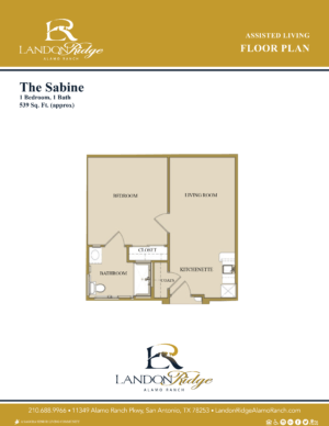 Floorplan of Landon Ridge - Alamo Ranch, Assisted Living, San Antonio, TX 12