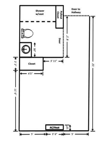 Floorplan of Lynn House, Assisted Living, Alexandria, VA 1