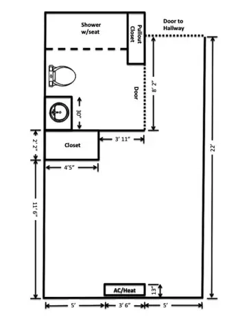 Floorplan of Lynn House, Assisted Living, Alexandria, VA 2