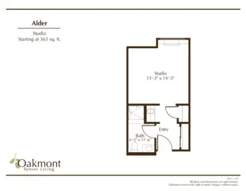 Floorplan of Oakmont Senior Living, Assisted Living, Las Vegas, NV 1