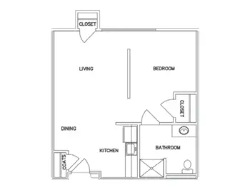 Floorplan of Oxbow Living Center, Assisted Living, Memory Care, Ashland, NE 1