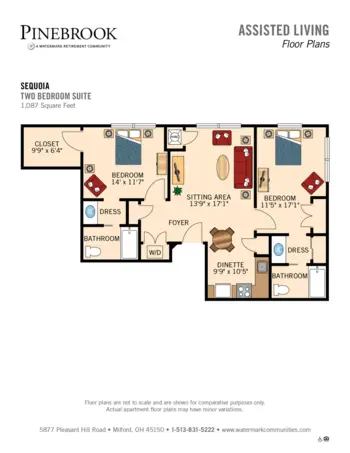 Floorplan of Pinebrook, Assisted Living, Milford, OH 7