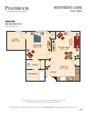 Floorplan of Pinebrook, Assisted Living, Milford, OH 13