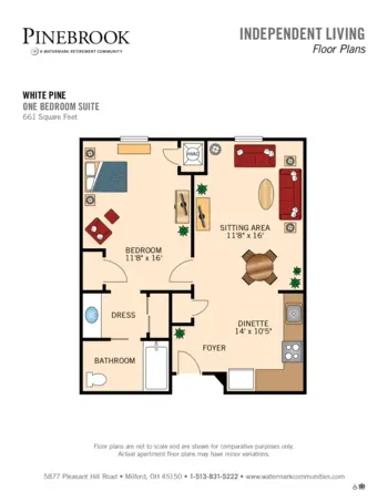 Floorplan of Pinebrook, Assisted Living, Milford, OH 17
