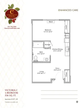 Floorplan of Roseville at Lexington, Assisted Living, Memory Care, Roseville, MN 11