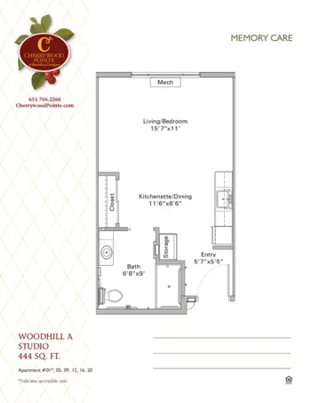 Floorplan of Roseville at Lexington, Assisted Living, Memory Care, Roseville, MN 13