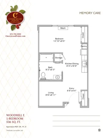 Floorplan of Roseville at Lexington, Assisted Living, Memory Care, Roseville, MN 14
