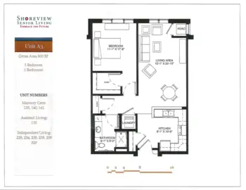 Floorplan of Shoreview Senior Living, Assisted Living, Memory Care, Shoreview, MN 3