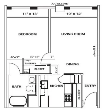 Floorplan of Stein Assisted Living, Assisted Living, Somerset, NJ 1