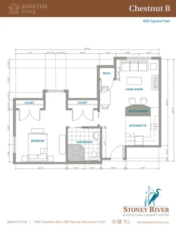 Floorplan of Stoney River, Assisted Living, Memory Care, Ramsey, MN 3