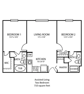 Floorplan of The Harrison, Assisted Living, Indianapolis, IN 3