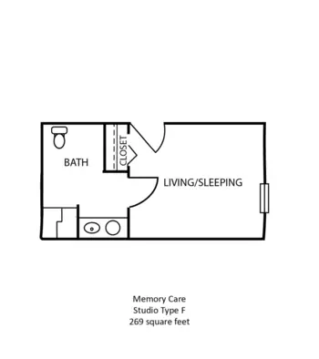 Floorplan of The Harrison, Assisted Living, Indianapolis, IN 5