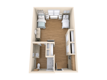 Floorplan of The Heritage at Hunters Chase, Assisted Living, Austin, TX 7