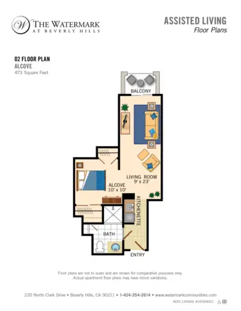 Floorplan of The Watermark at Beverly Hills, Assisted Living, Beverly Hills, CA 2