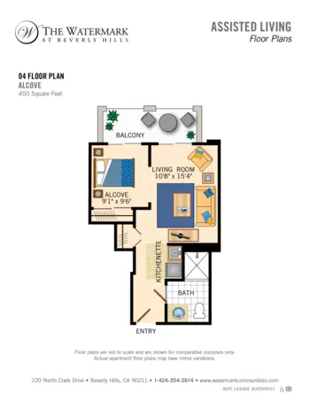 Floorplan of The Watermark at Beverly Hills, Assisted Living, Beverly Hills, CA 4