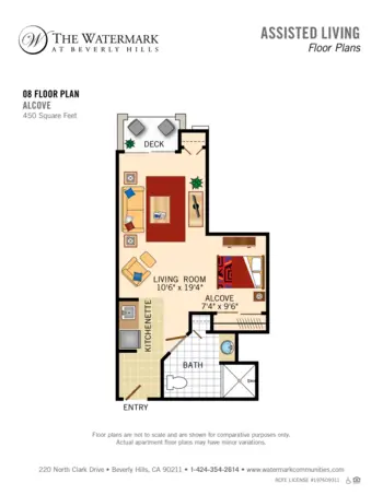 Floorplan of The Watermark at Beverly Hills, Assisted Living, Beverly Hills, CA 8