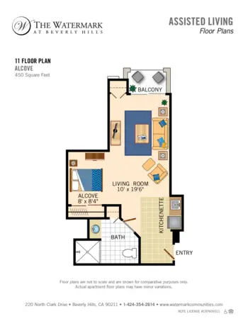 Floorplan of The Watermark at Beverly Hills, Assisted Living, Beverly Hills, CA 11