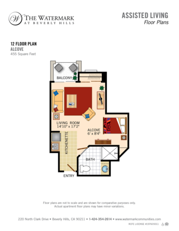 Floorplan of The Watermark at Beverly Hills, Assisted Living, Beverly Hills, CA 12
