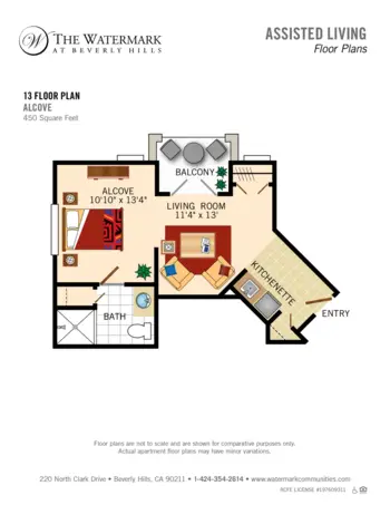 Floorplan of The Watermark at Beverly Hills, Assisted Living, Beverly Hills, CA 13