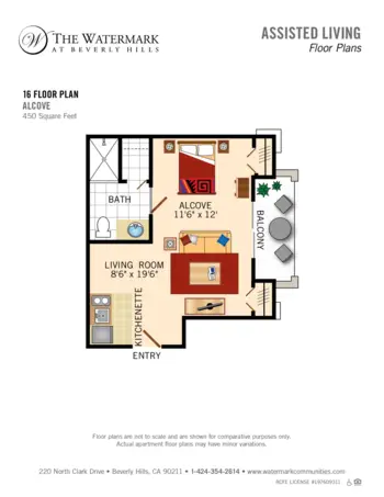 Floorplan of The Watermark at Beverly Hills, Assisted Living, Beverly Hills, CA 16