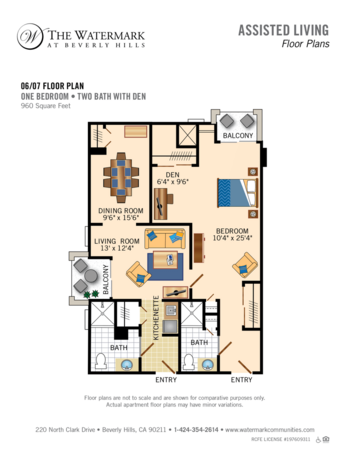Floorplan of The Watermark at Beverly Hills, Assisted Living, Beverly Hills, CA 18