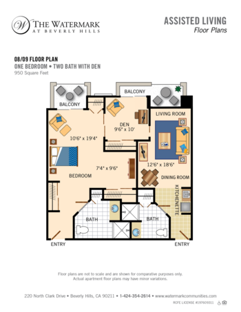 Floorplan of The Watermark at Beverly Hills, Assisted Living, Beverly Hills, CA 19