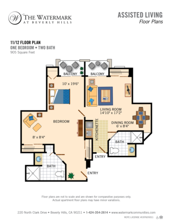 Floorplan of The Watermark at Beverly Hills, Assisted Living, Beverly Hills, CA 20