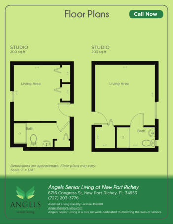 Floorplan of Angels Senior Living at New Port Richey, Assisted Living, New Prt Rchy, FL 1