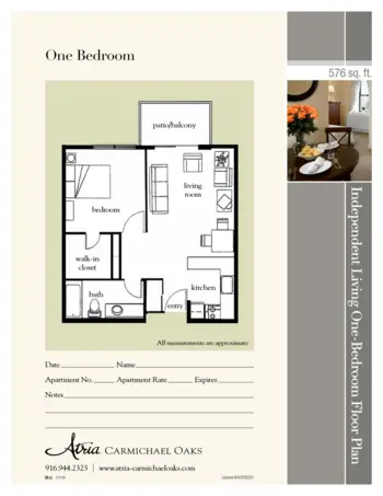 Floorplan of Atria Carmichael Oaks, Assisted Living, Carmichael, CA 2