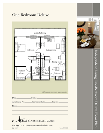 Floorplan of Atria Carmichael Oaks, Assisted Living, Carmichael, CA 4