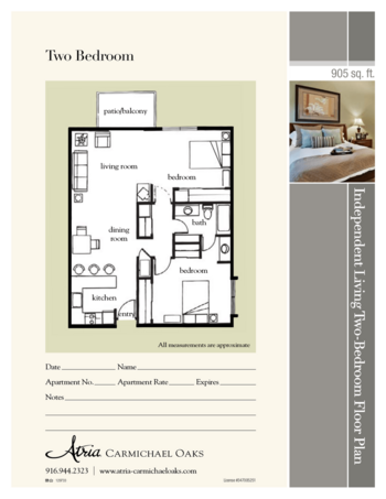 Floorplan of Atria Carmichael Oaks, Assisted Living, Carmichael, CA 5
