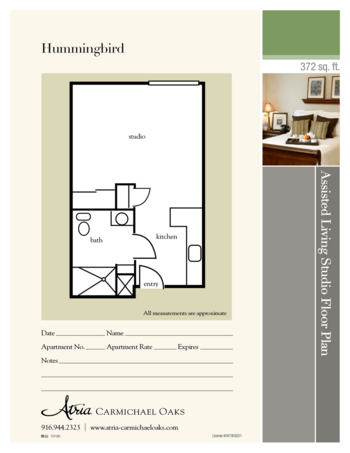 Floorplan of Atria Carmichael Oaks, Assisted Living, Carmichael, CA 6