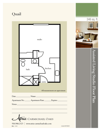 Floorplan of Atria Carmichael Oaks, Assisted Living, Carmichael, CA 7